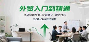 外贸入门到精通，选品找供应商+获客转化+避坑技巧，SOHO/企业转型-网创资源