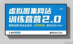 虚拟图集网站训练营2.0，矩阵站群自动化成交，日IP1000，就可以月入1w+-网创资源