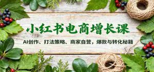 小红书电商增长课：AI创作、打法策略、商家自营，爆款与转化秘籍-网创资源