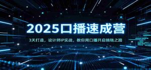 2025口播速成营：3天打造，设计师IP实战，教你用口播开启搞钱之路-网创资源