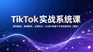 （16918期）TikTok实战系统课，案例复盘、数据解析、运营执行，从0到1构建千万级电商体系（更新）-网创资源