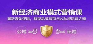 新经济商业模式营销课，握新媒体逻辑，解锁品牌营销与公私域运营之道-网创资源