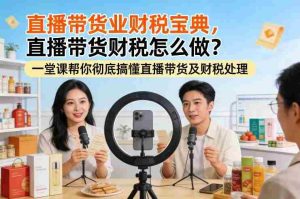 直播带货业财税宝典，直播带货财税怎么做？一堂课帮你彻底搞懂直播带货及财税处理-网创资源