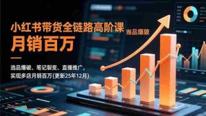 （16842期）小红书带货全链路高阶课，选品爆破、笔记裂变、直播推广，实现多店月销百万(更新25年12月)-网创资源