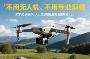 不用无人机、不用专业剪辑，即梦简单操作，人人都能轻松复刻质感航拍大片-网创资源