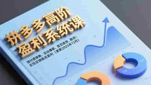 （16843期）拼多多高阶盈利系统课，强付费策略、活动爆破、首页推荐，实现店铺稳定盈利（更新12月）-网创资源