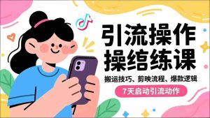 （16809期）抖音引流实操跟练课，搬运技巧、剪映流程、爆款逻辑，7天启动引流动作-网创资源