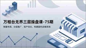 （16769期）万相台无界三层操盘课-75期，销量布局、分层推广、投产优化，构建盈利店铺系统-网创资源