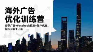 （16609期）海外广告优化训练营：谷歌广告+Facebook投放+账户优化，轻松月薪1-3万-网创资源