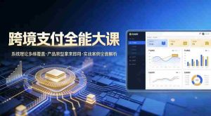 跨境支付全能大课，系统理论多维覆盖，产品原型拿来即用，实战案例全面解析-网创资源