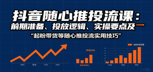 抖音随心推投流课：前期准备、投放逻辑、实操要点及起粉带货等随心推投流实用技巧-网创资源