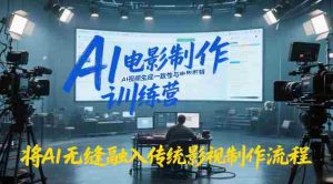 AI电影制作训练营，掌握AI视频生成一致性与电影剪辑，将AI无缝融入传统影视制作流程-网创资源