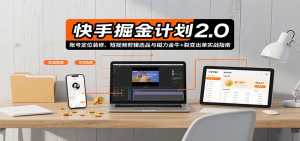 快手掘金计划2.0，账号定位装修、短视频剪辑选品与磁力金牛+裂变出单实战指南-网创资源