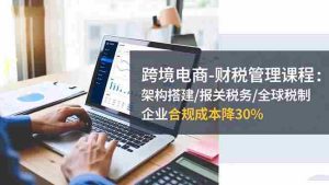 （16509期）跨境电商-财税管理课程：架构搭建/报关税务/全球税制，企业合规成本降30%-网创资源