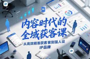 内容时代的全域获客课，从高效精准获客到强人设IP品牌-网创资源