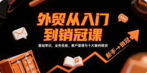 外贸从入门到销冠，基础常识、业务技能、客户管理与十大案例精讲-网创资源