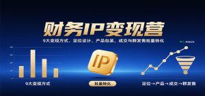 财务IP变现营：9大变现方式、定位设计、产品包装，成交与群发售批量转化-网创资源