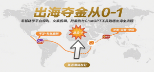 出海夺金从0-1：零基础学平台规则、文案剪辑，附案例与ChatGPT工具跑通出海全流程-网创资源