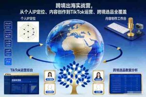 跨境出海实战营，从个人IP定位、内容创作到TikTok运营、跨境选品全覆盖-网创资源