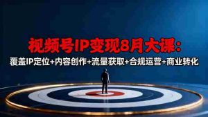 （16361期）视频号IP变现8月大课，覆盖IP定位+内容创作+流量获取+合规运营+商业转化-网创资源