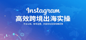 Instagram高效跨境出海实操：平台认知、账号运营、内容优化及变现模式等-网创资源
