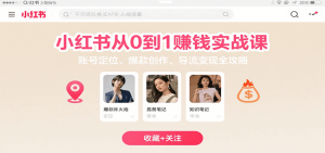 小红书从0到1赚钱实战课：账号定位、 爆款创作 、导流变现全攻略-网创资源