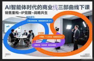 AI智能体时代的商业三部曲线下课，销售重构-IP觉醒-战略共生-网创资源