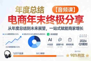 电商年未终极分享，从年度总结到未来展望，一站式赋能商家增长【音频课】-网创资源