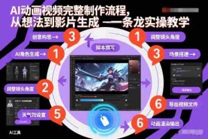 AI动画视频完整制作流程，从想法到影片生成一条龙实操教学-网创资源