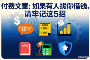 付费文章：如果有人找你借钱，请牢记这5招-网创资源