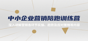 中小企业营销陪跑训练营，深入讲解营销各环节实操、趋势及应对策略等内容-网创资源