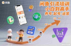 闲鱼引流培训，小白到高手，养号-起号-运营-网创资源