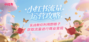 小红书流量运营攻略，实战教你利用野路子获取流量进行商业变现-网创资源