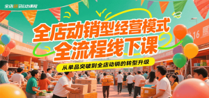 全店动销型经营模式全流程线下课，从单品突破到全店动销的转型升级-网创资源