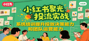 小红书聚光投流实战，系统学习提升投放决策能力和团队运营能力-网创资源