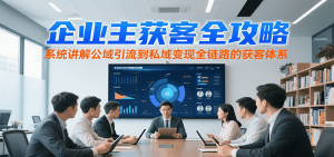 企业主获客全攻略，系统讲解公域引流到私域变现全链路的获客体系-网创资源