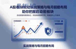 A股板块轮动实战策略与每月前瞻布局，助你把握启动前板块，规避风险，实现稳健盈利-网创资源