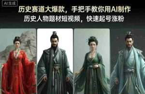 历史赛道大爆款，手把手教你用AI制作历史人物题材短视频，快速起号涨粉-网创资源