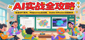 AI实战全攻略，包含GPT系列、Midjourney全流程、Stable Diffusion深度教学-网创资源