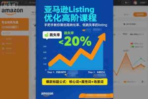 亚马逊Listing优化高阶课程，手把手教你策划高转化率、低跳失率的listing-网创资源