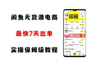 闲鱼无货源电商，实操保姆级教程，适合新手小白-网创资源