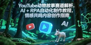 YouTube动物故事赛道解析，AI+RPA自动化制作教程，情感共鸣内容创作指南-网创资源