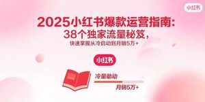 （15946期）2025小红书爆款运营指南：38个独家流量秘笈，快速掌握从冷启动到月销5万+-网创资源