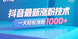 （15934期）抖音最新涨粉技术，一天轻松涨粉1000+-网创资源