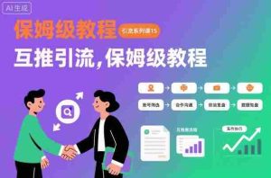 引流系列课15：互推引流，保姆级教程【文档】-网创资源