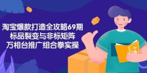 淘宝爆款打造全攻略-69期，标品裂变与非标矩阵，万相台推广组合拳实操-网创资源