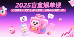 （15922期）2025盲盒爆单课，抖店搭建+5天起号+私域变现，单月GMV突破10万-网创资源
