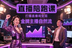 直播陪跑课，金牌主播自然流打爆直播间，复制高变现玩法-网创资源