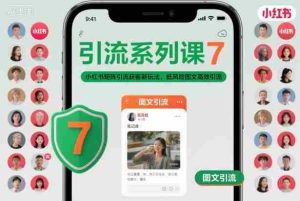 引流系列课7，小红书矩阵引流获客新玩法，低风险图文高效引流-网创资源