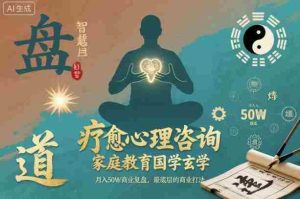 疗愈心理咨询，家庭教育国学玄学，月入50个商业复盘，最底层的商业打法-网创资源